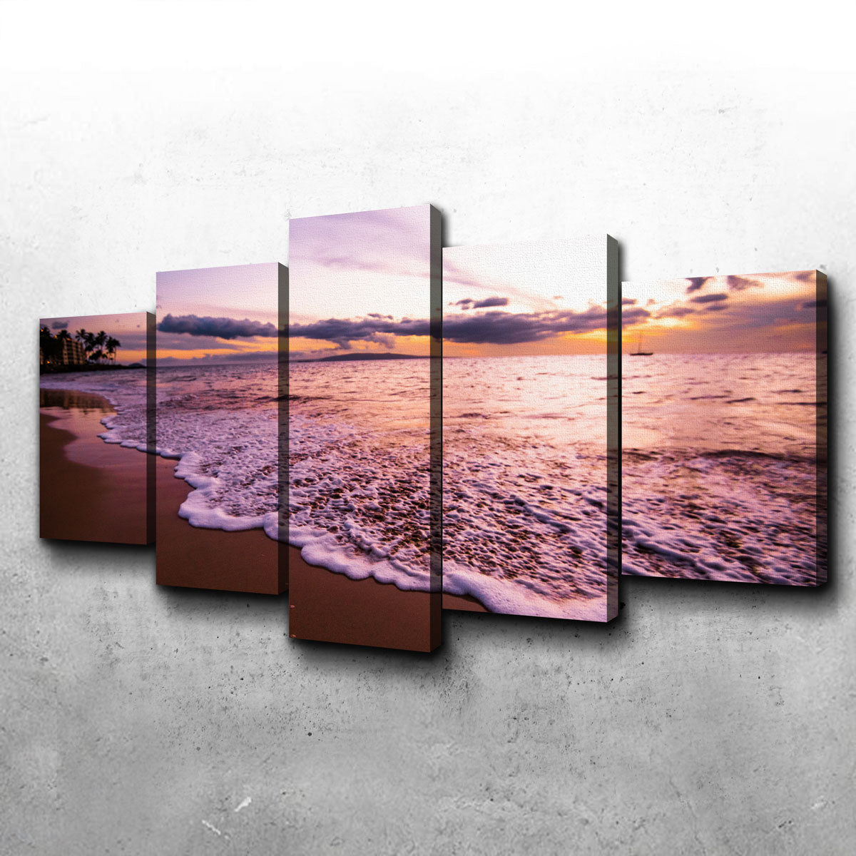 Sunset Waves Wall Art