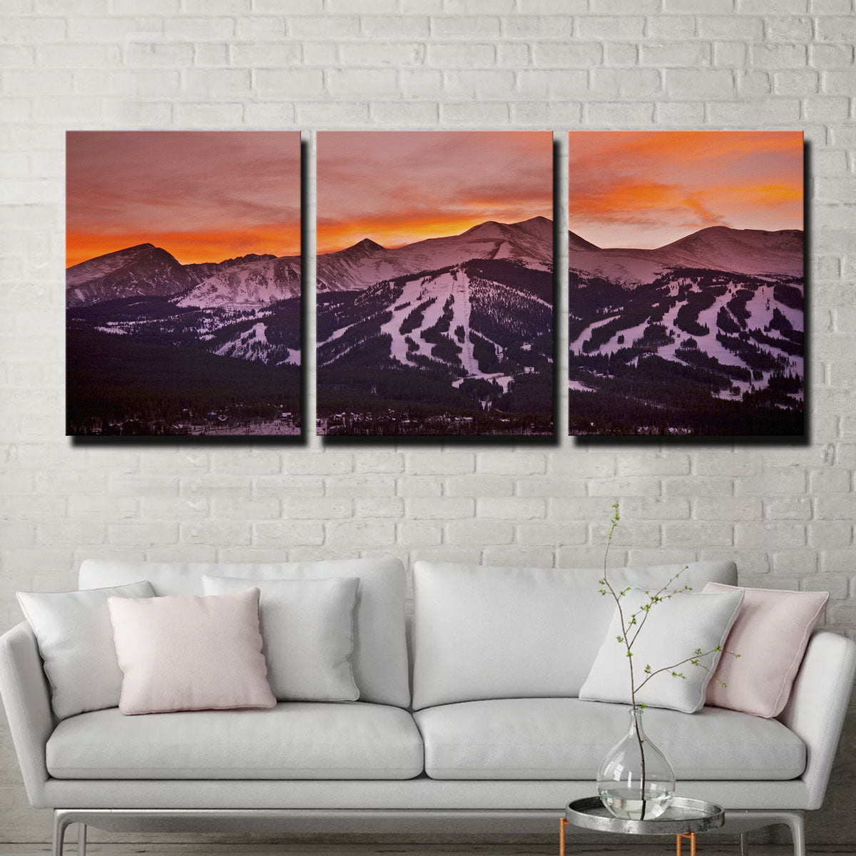 Sunset In Breckenridge Canvas Set