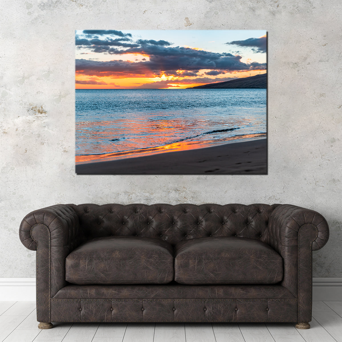 Sunset Over the Beach Wall Art