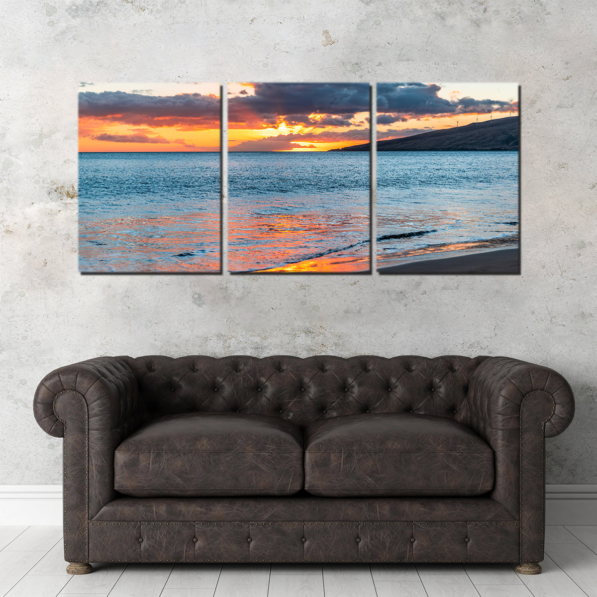 Sunset Over the Beach Wall Art