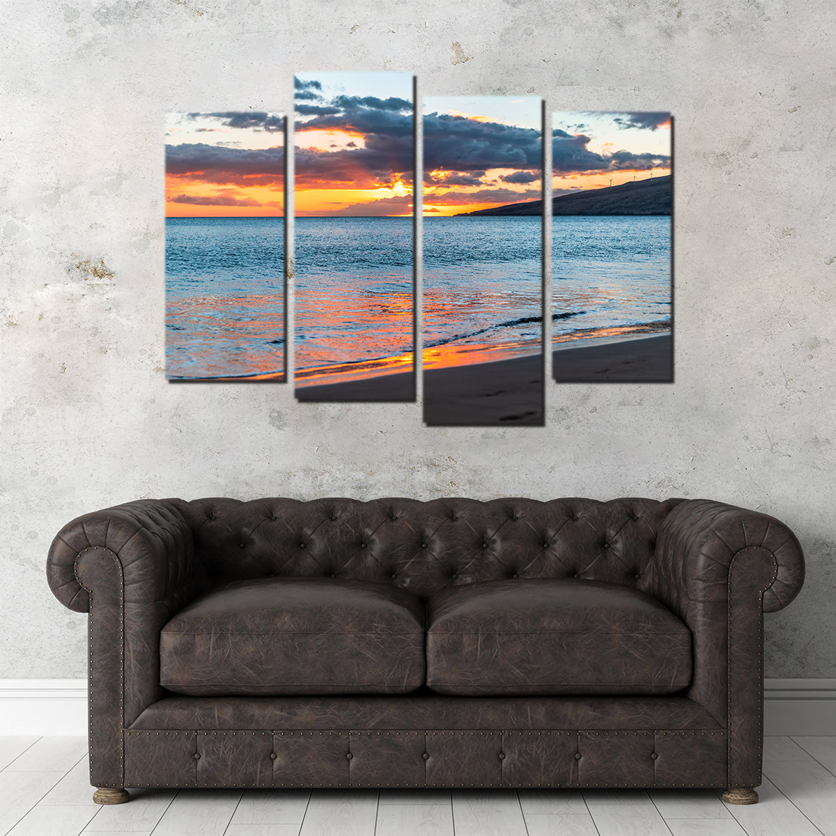 Sunset Over the Beach Wall Art