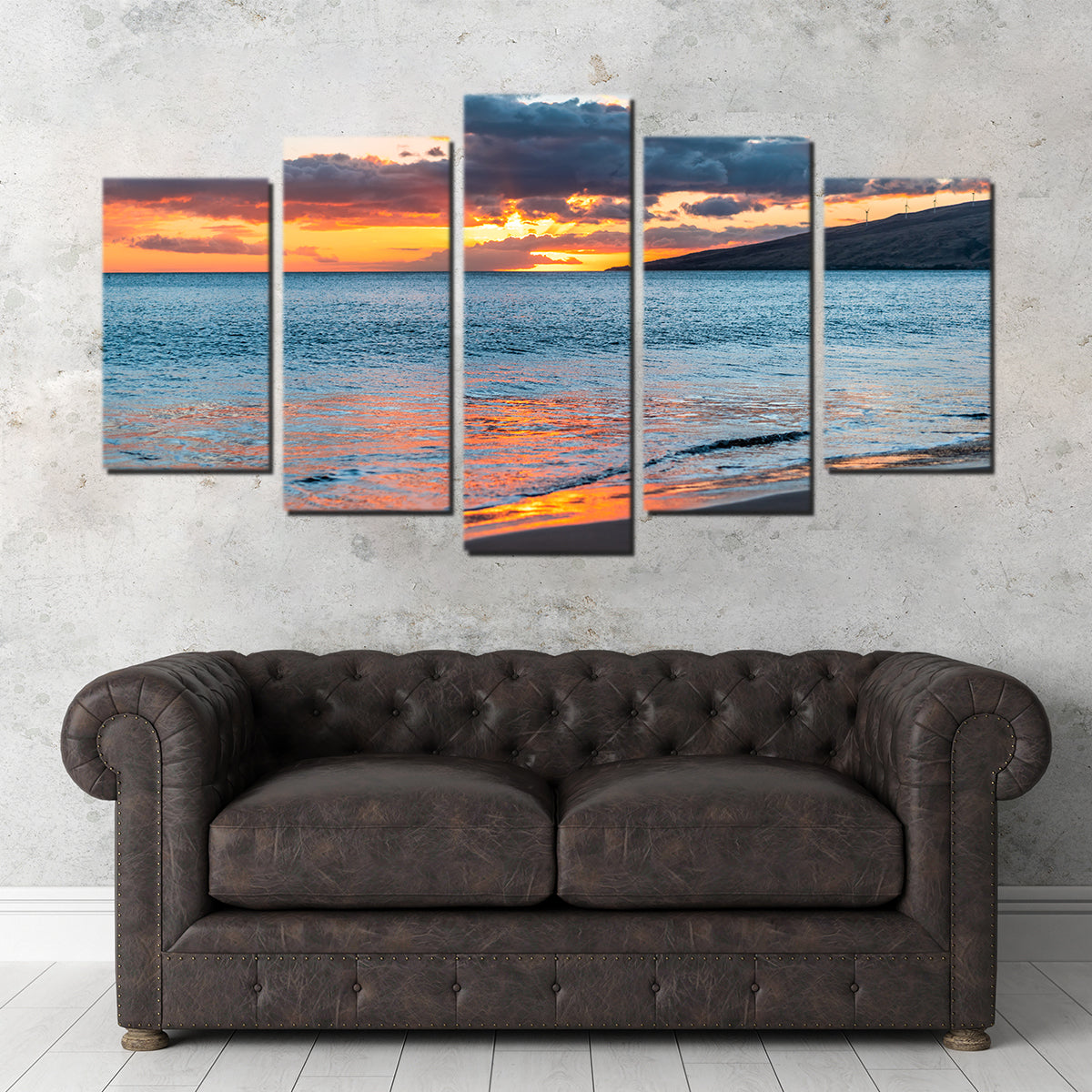 Sunset Over the Beach Wall Art