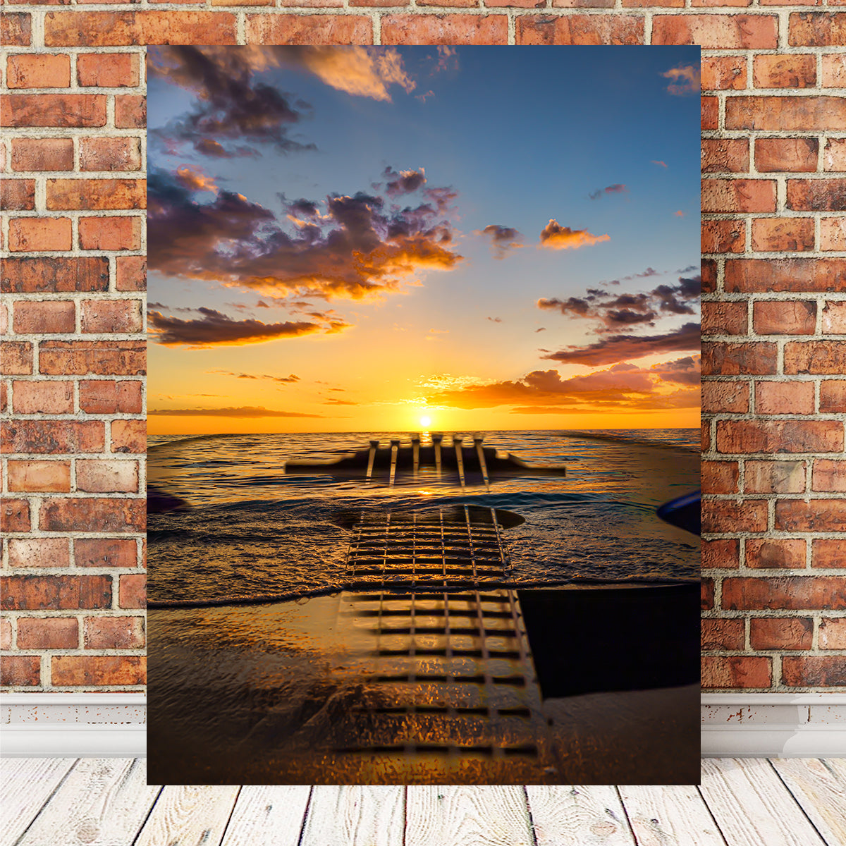 Sunset Guitar Wall Art