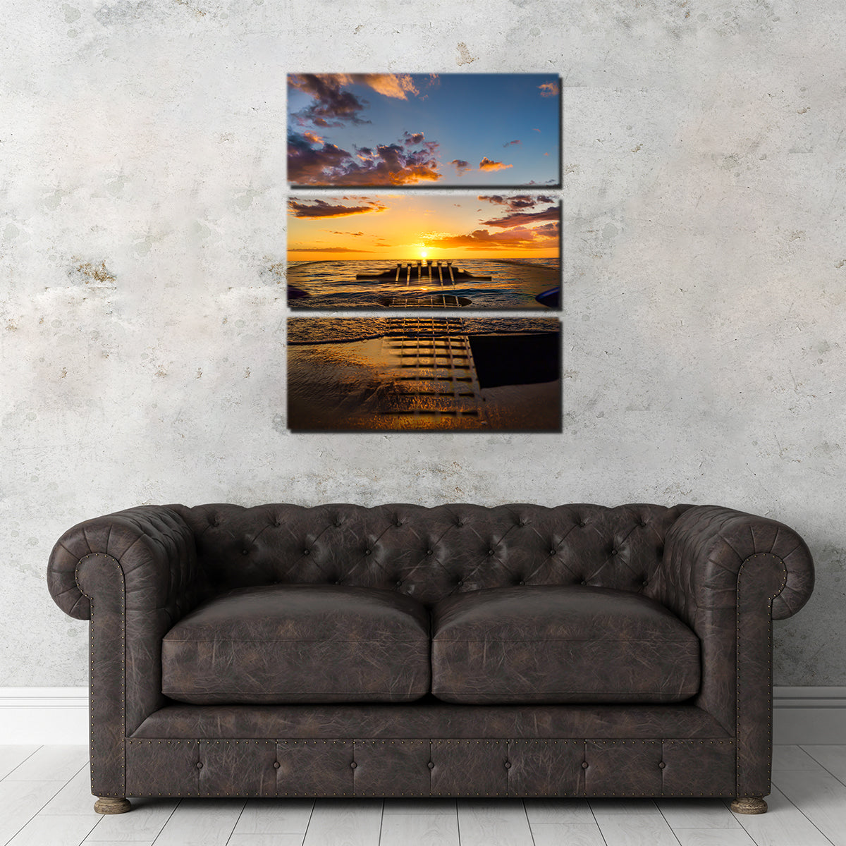 Sunset Guitar Wall Art