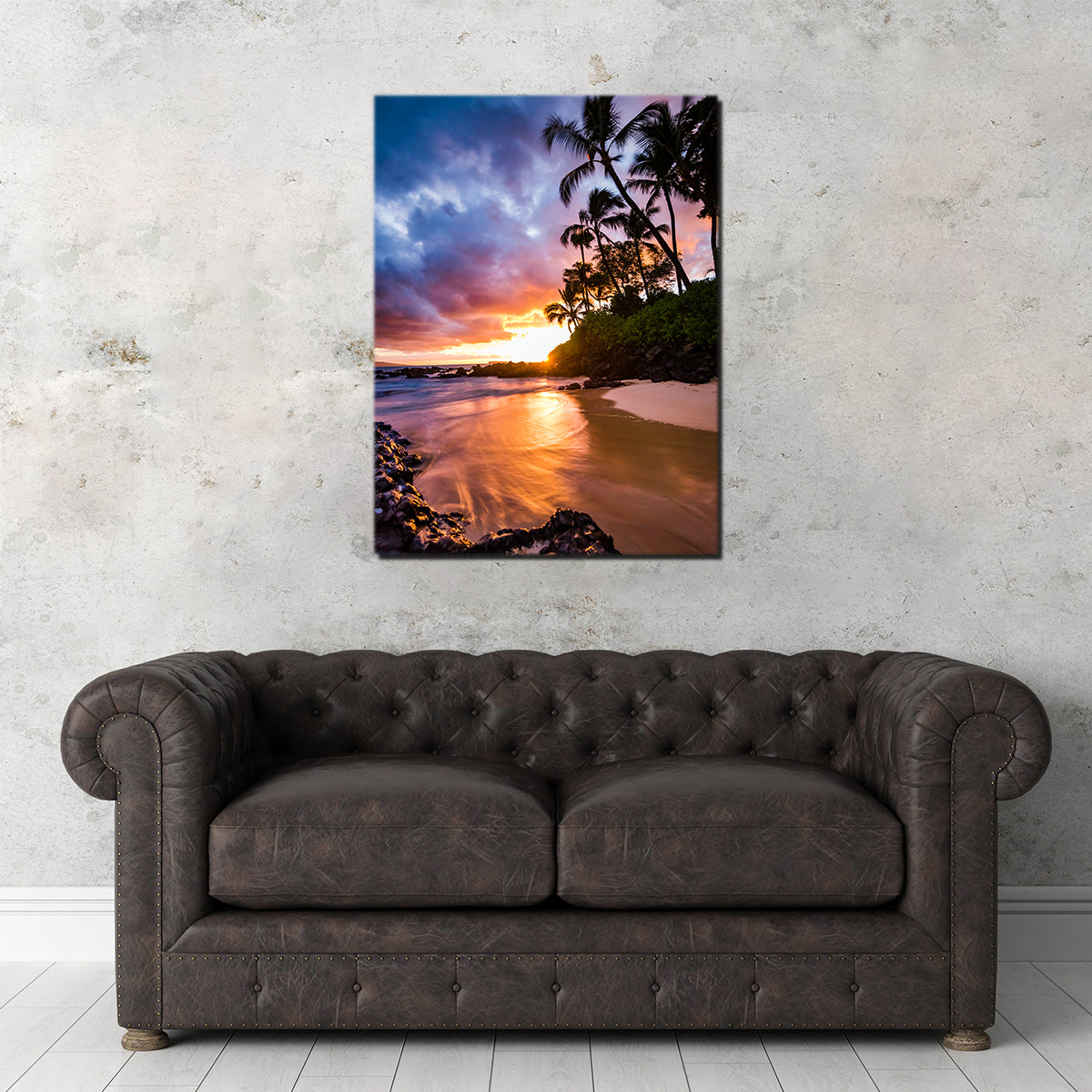 Sunset by the Beach Wall Art