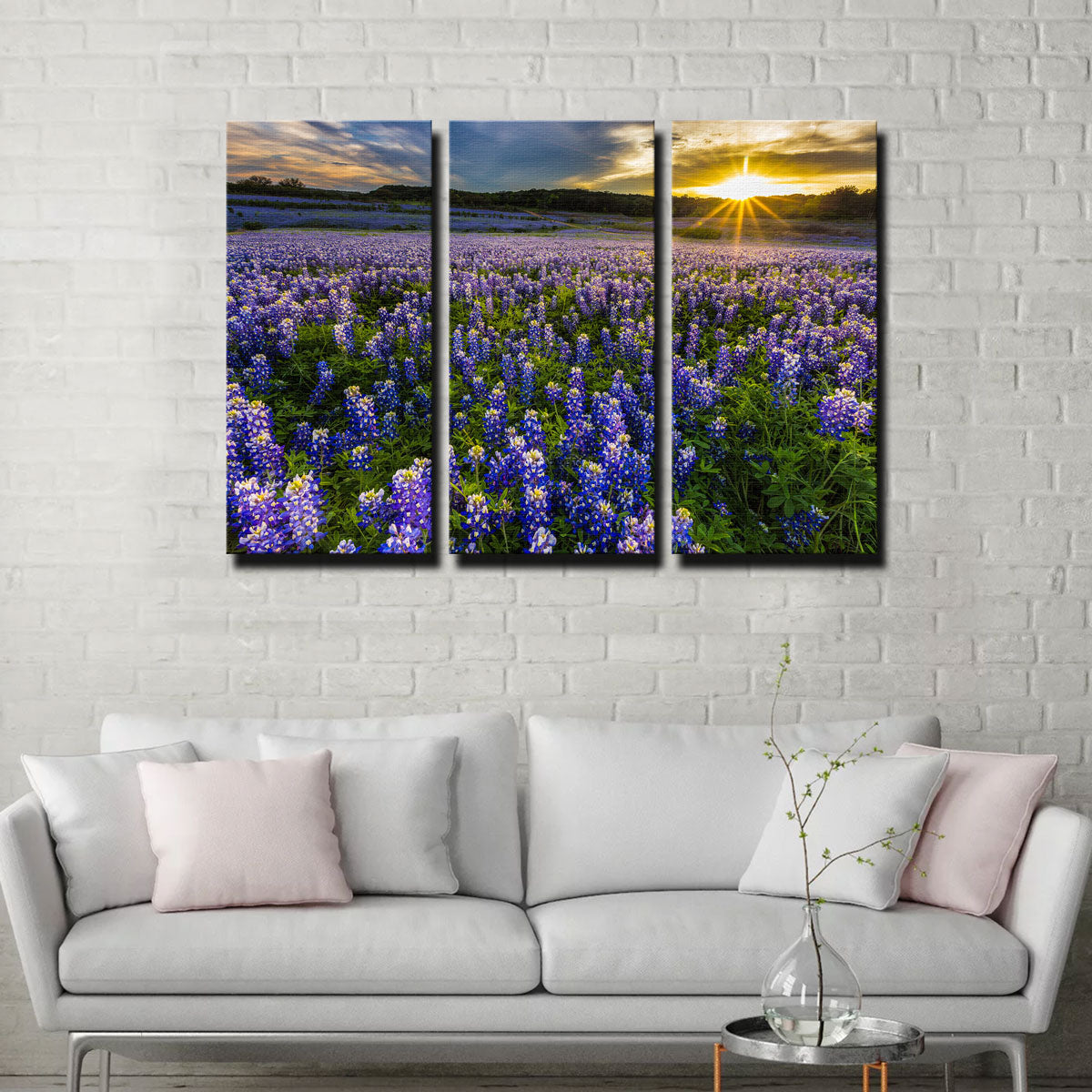 Texas Bluebonnet Field Muleshoe Bend Wall Art