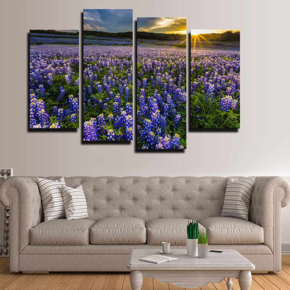 Texas Bluebonnet Field Muleshoe Bend Wall Art