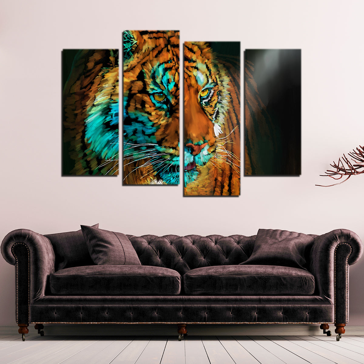 Tiger In the Light Wall Art