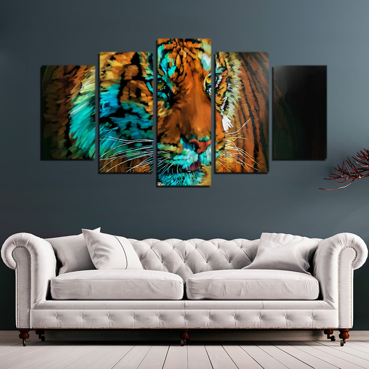 Tiger In the Light Wall Art
