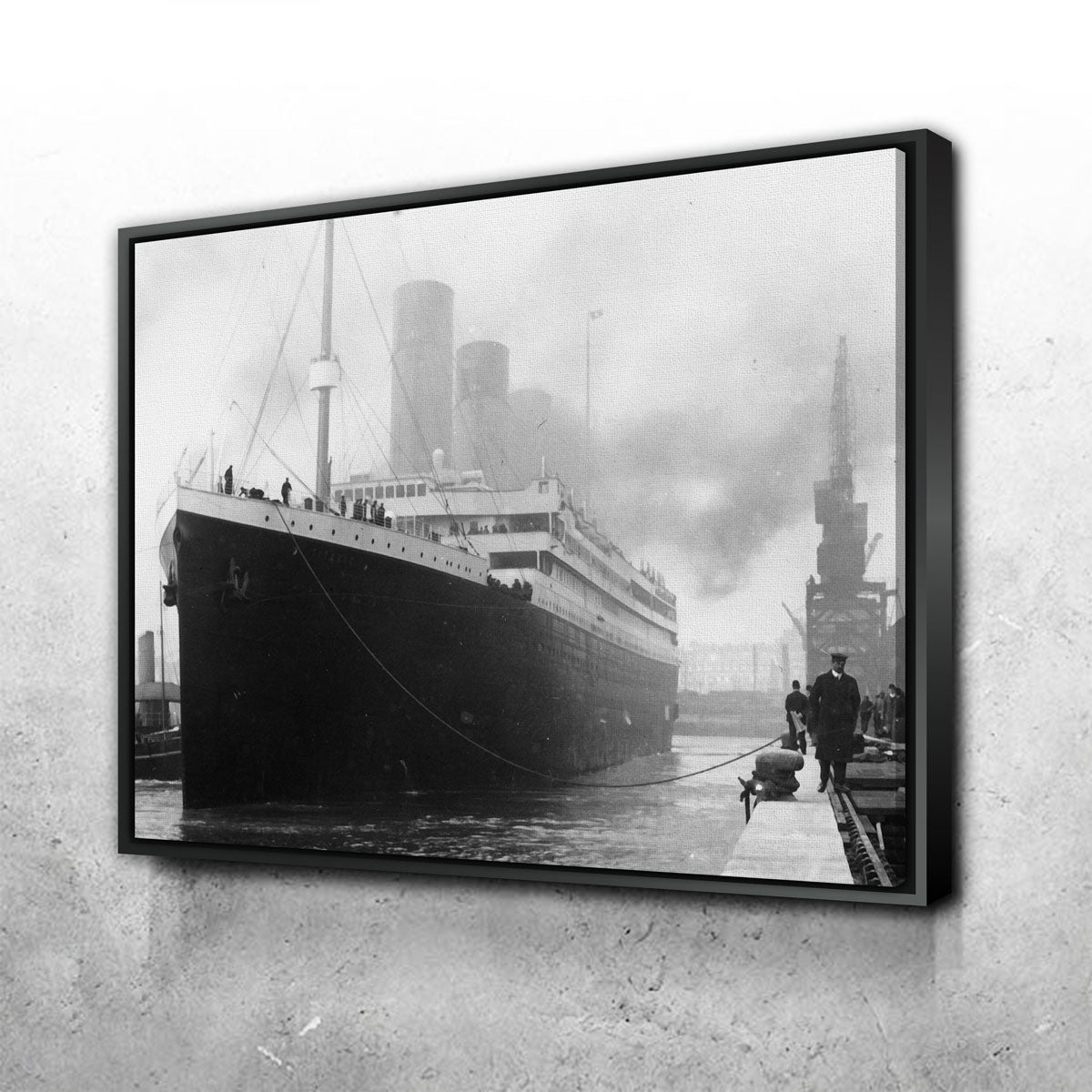 Titanic Photo 3 canvas panel Titanic Propellers Industrial Ship Photo Black & White Ship store Steamship steampunk Old Photograph old art print 8