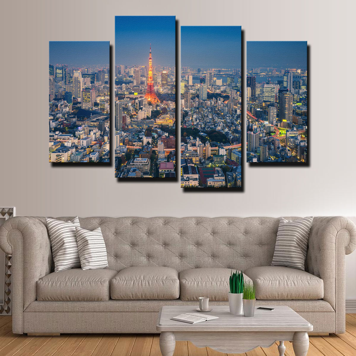 Tokyo Skyline Canvas Set