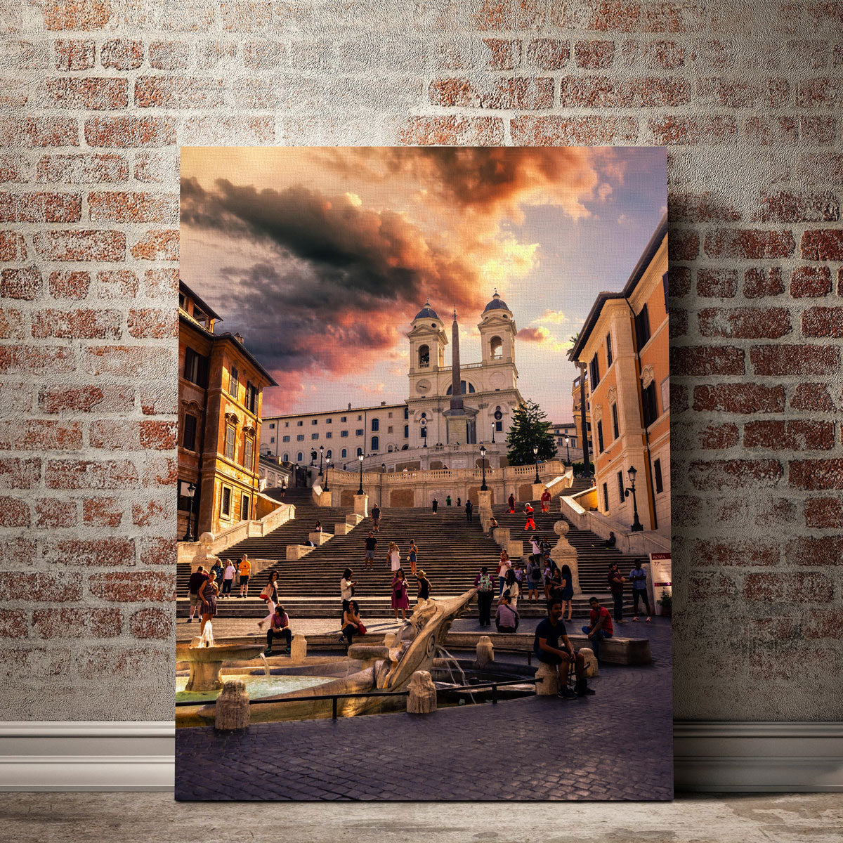 Trinità dei Monti and Piazza di Spagna Wall Art