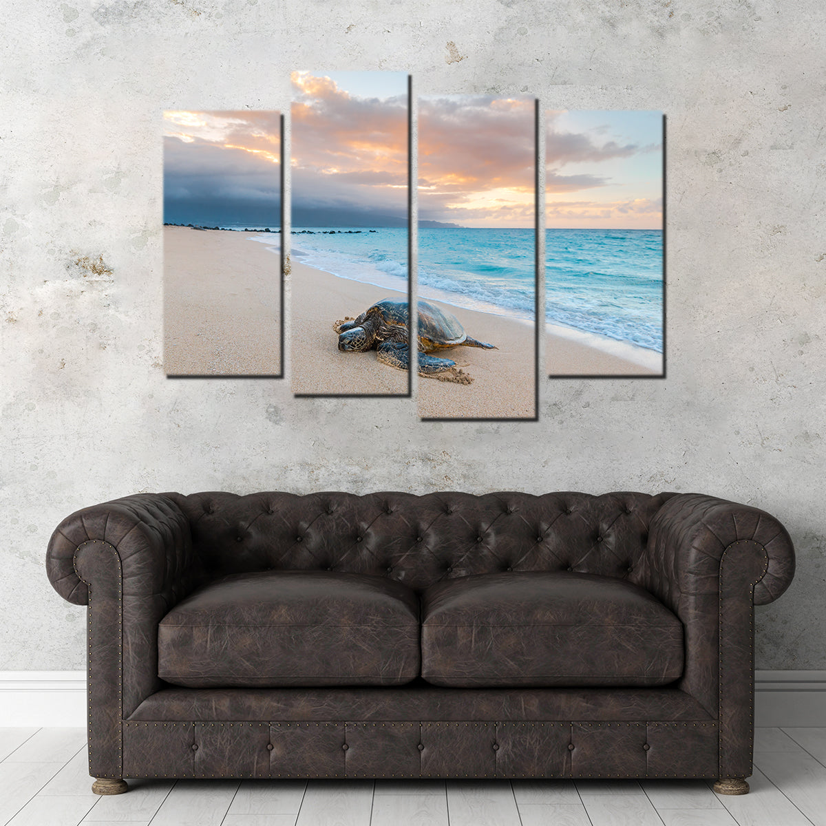 Turtle Sunset Wall Art