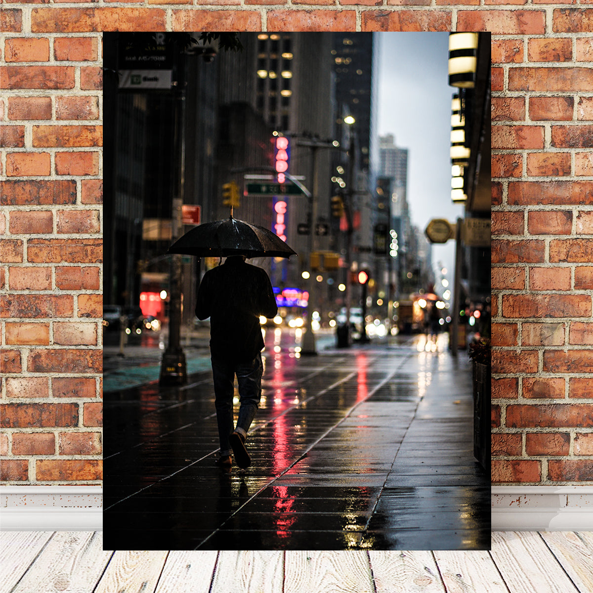 Umbrella Weather in NYC Wall Art