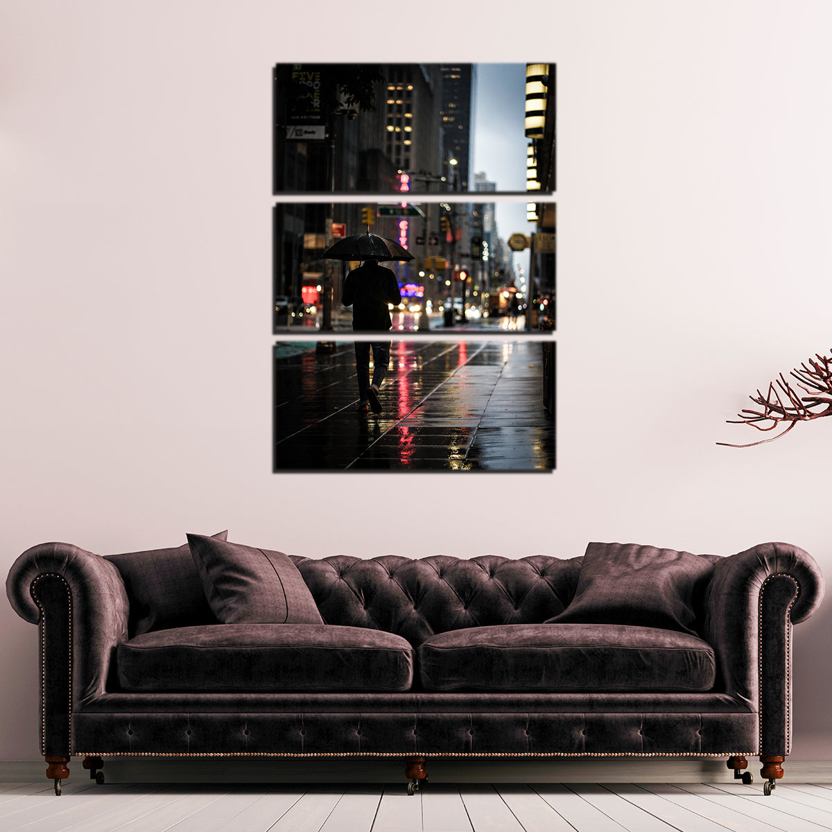 Umbrella Weather in NYC Wall Art