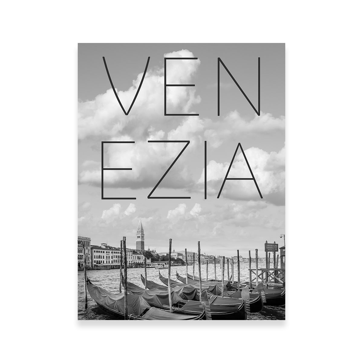 Venice Grand Canal and St Mark’s Campanile Text
