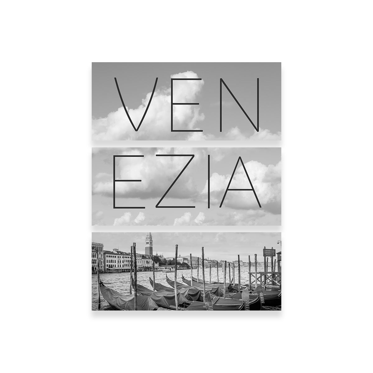 Venice Grand Canal and St Mark’s Campanile Text Wall Art