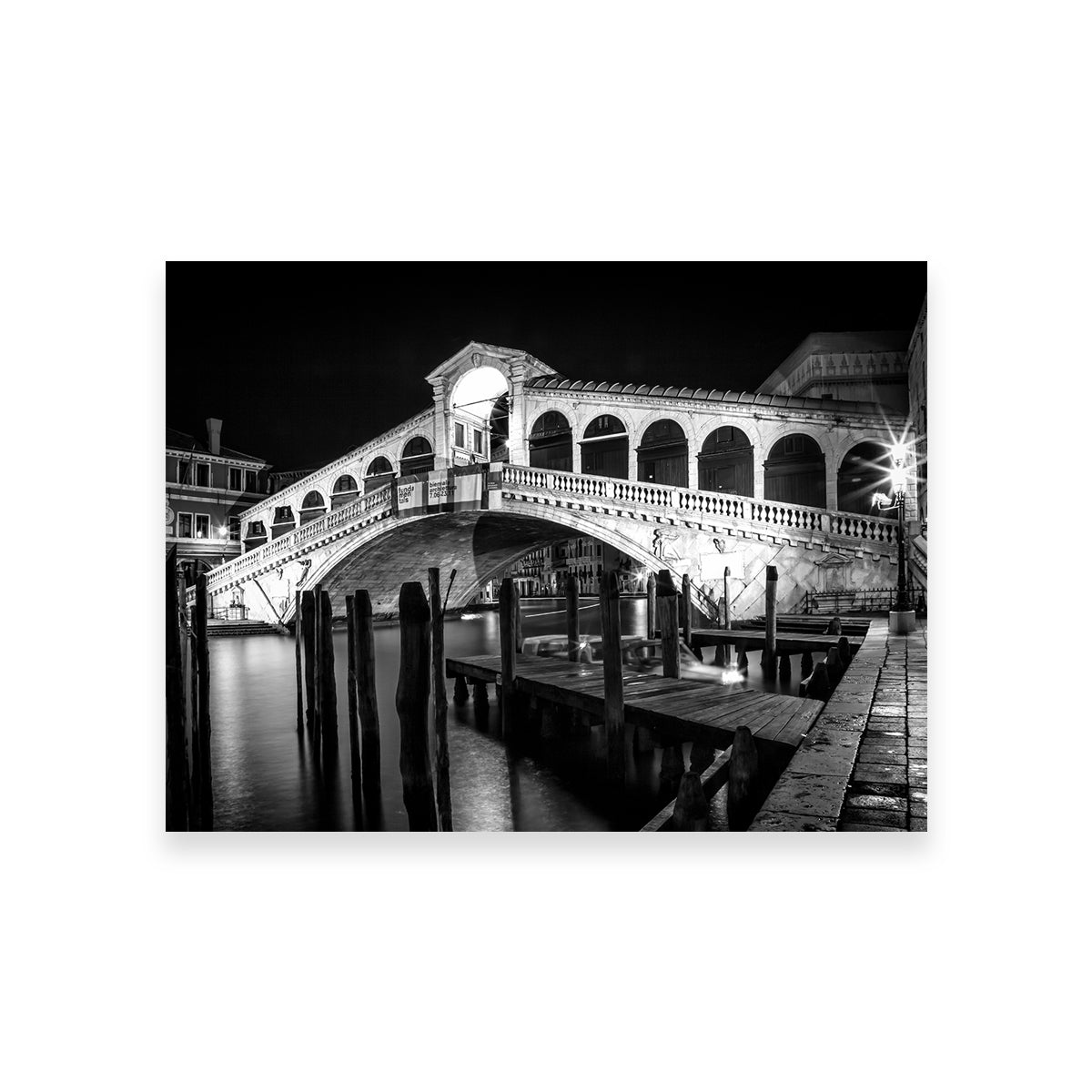 Venice Rialto Bridge at Night