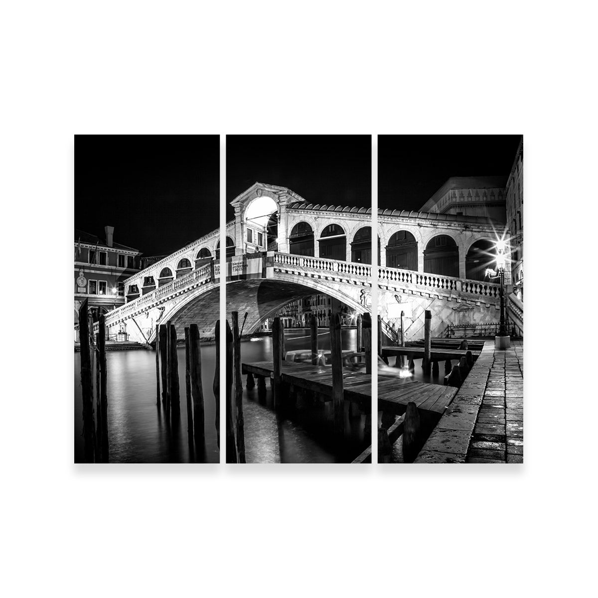 Venice Rialto Bridge at Night