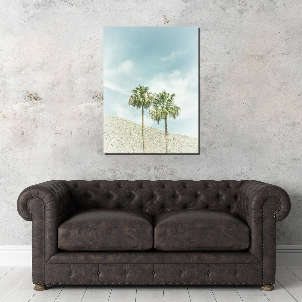 Vintage Palm Trees in the Desert Wall Art