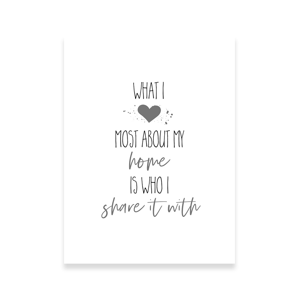What I Love Most About My Home Wall Art