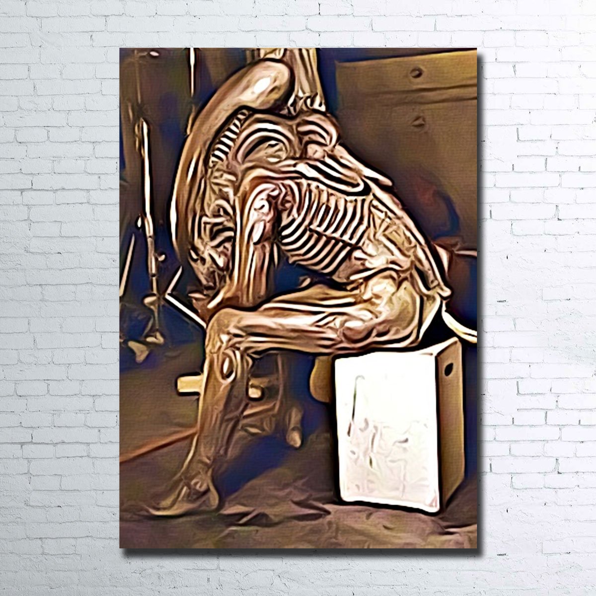 Tired Alien Canvas Wall Art