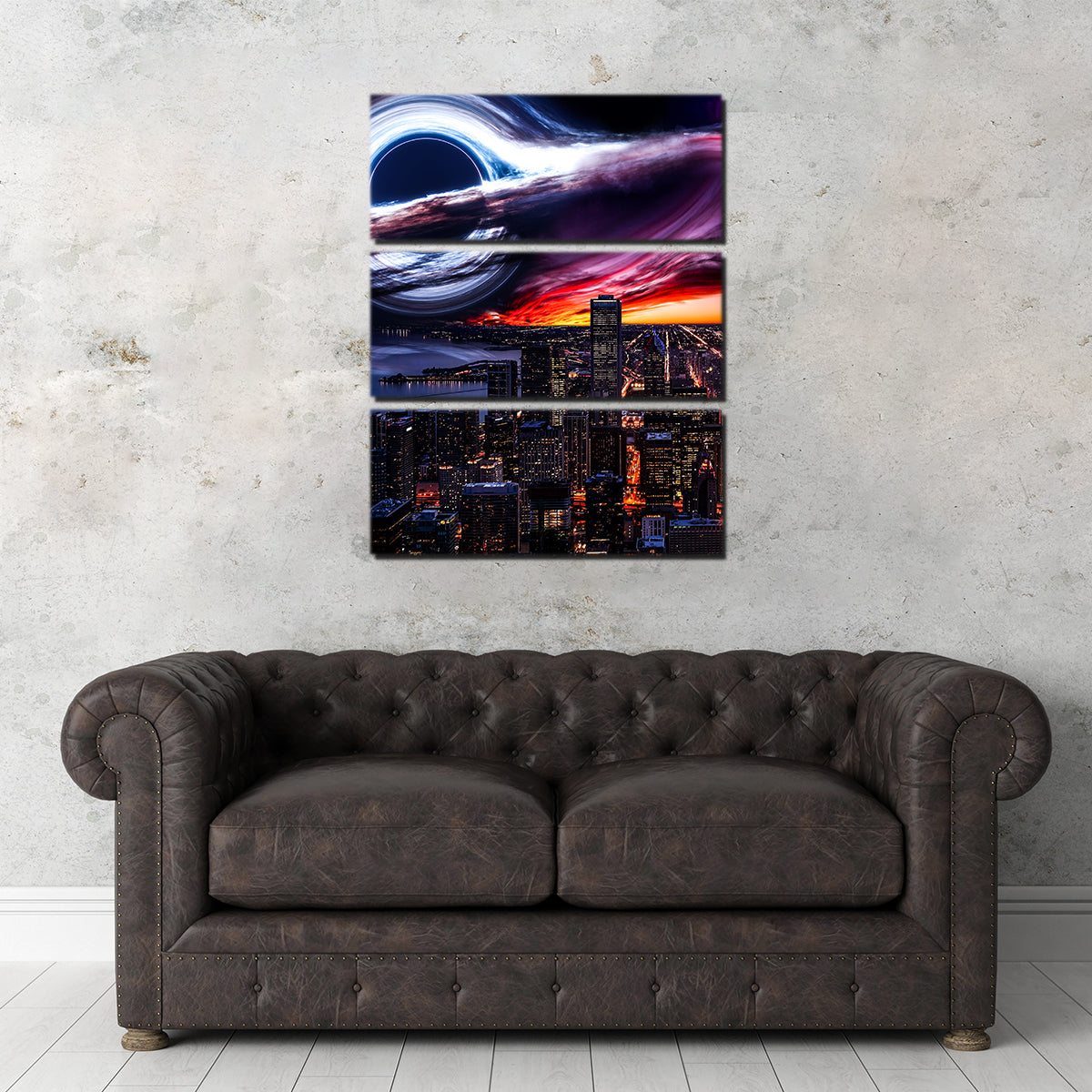 Black Hole City Wall Art