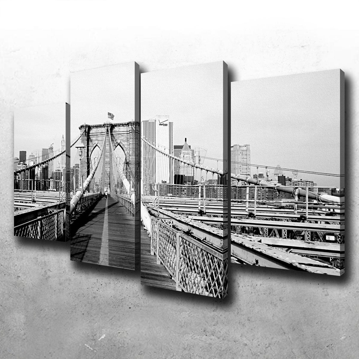 Brooklyn Bridge Flag Canvas Set