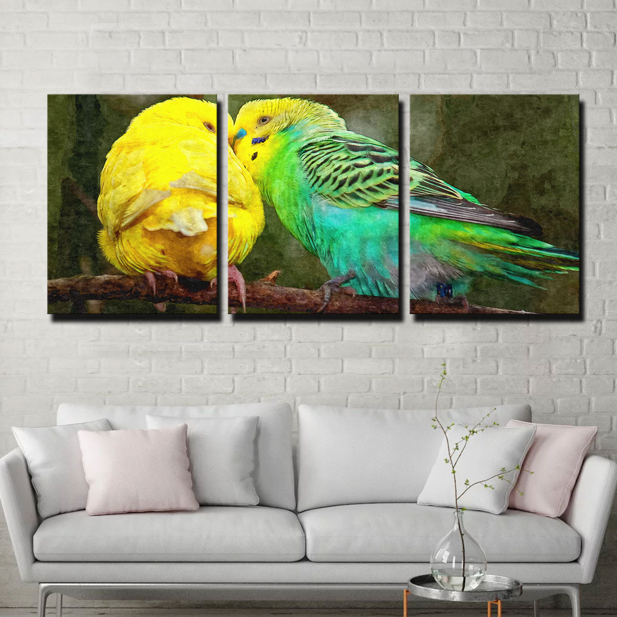 Budgie Snuggles Wall Art