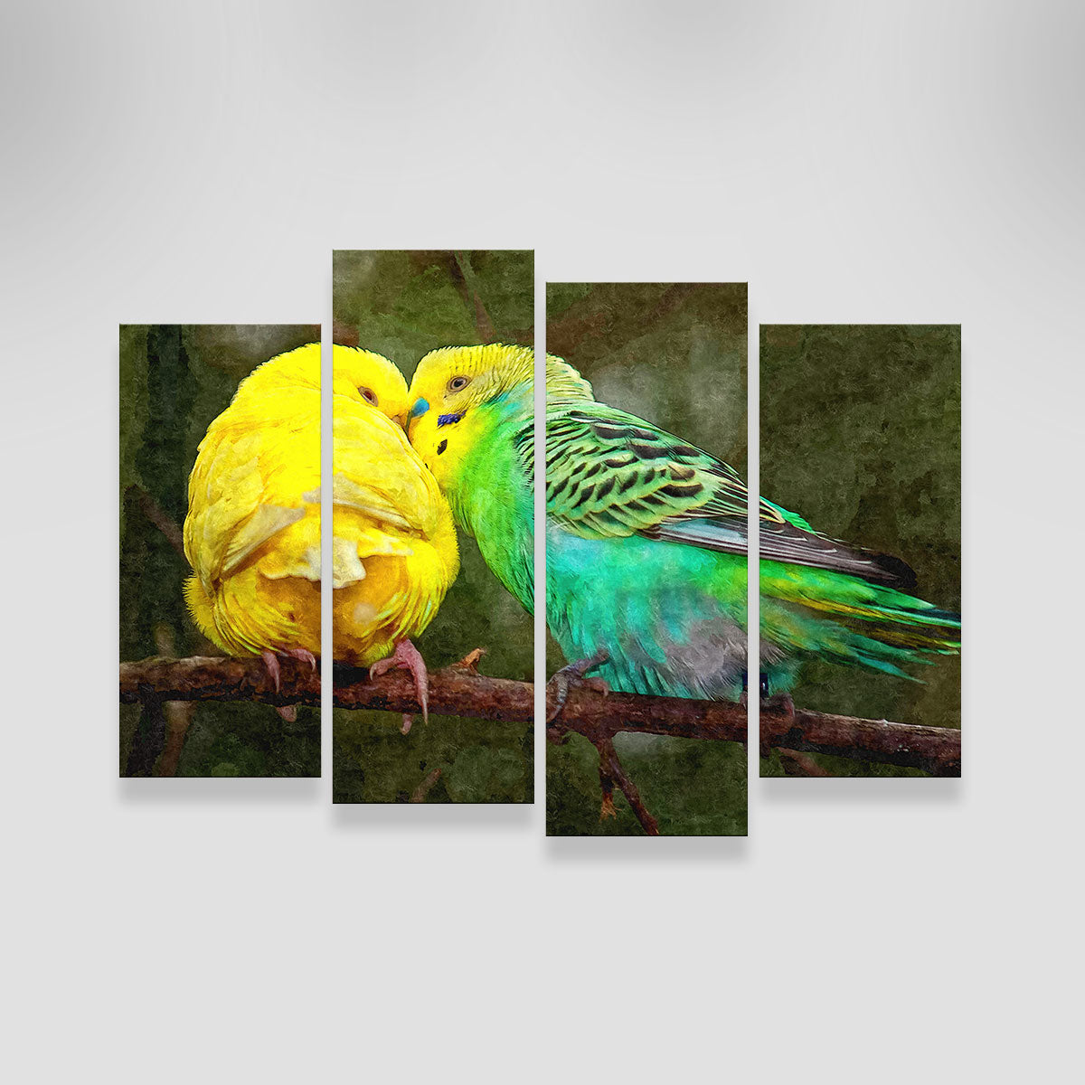 Budgie Snuggles Wall Art
