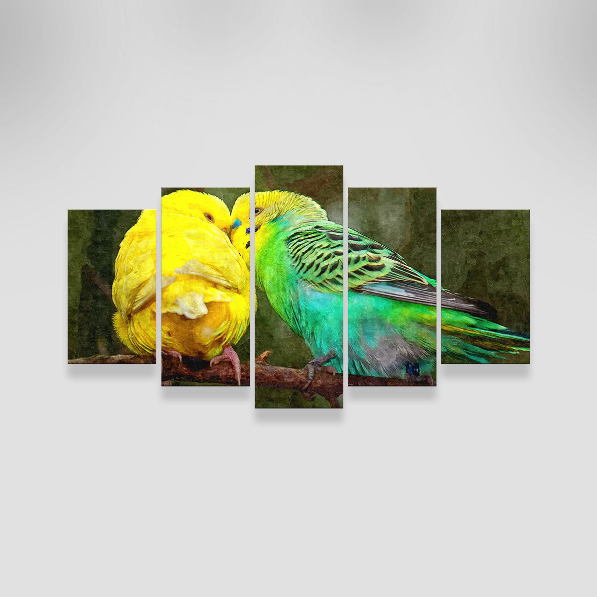 Budgie Snuggles Wall Art