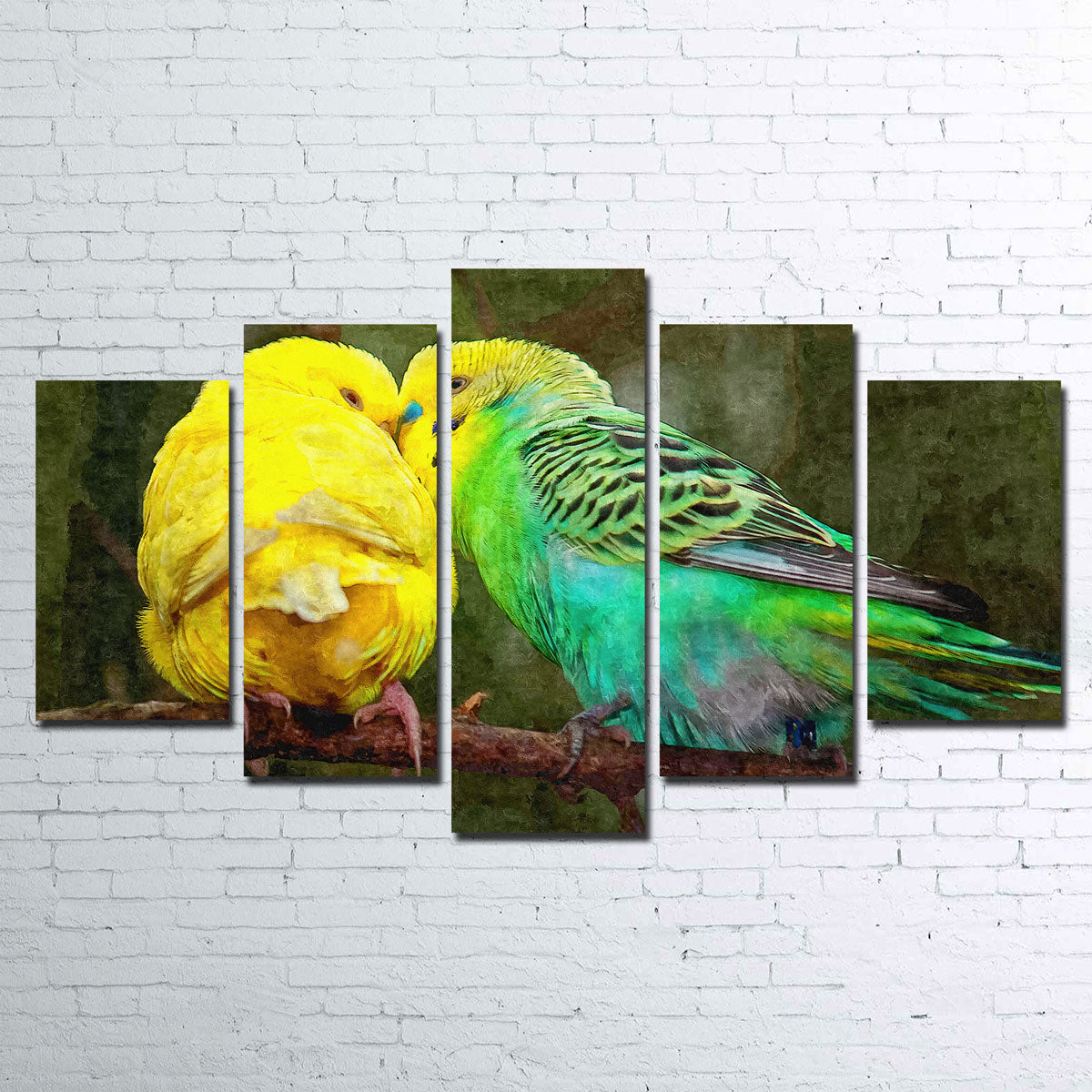 Budgie Snuggles Wall Art