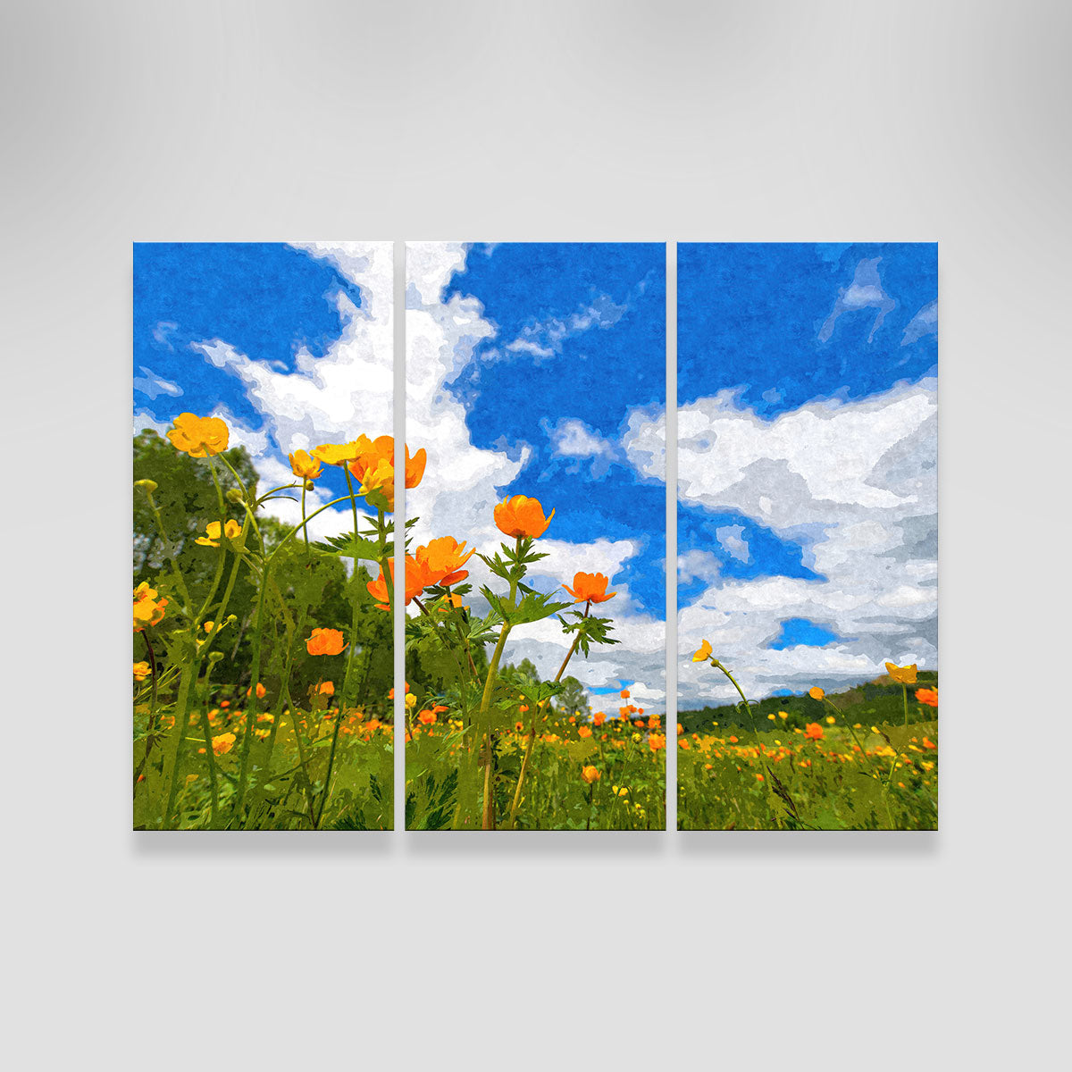 California Poppies Under The Blue Skies Wall Art