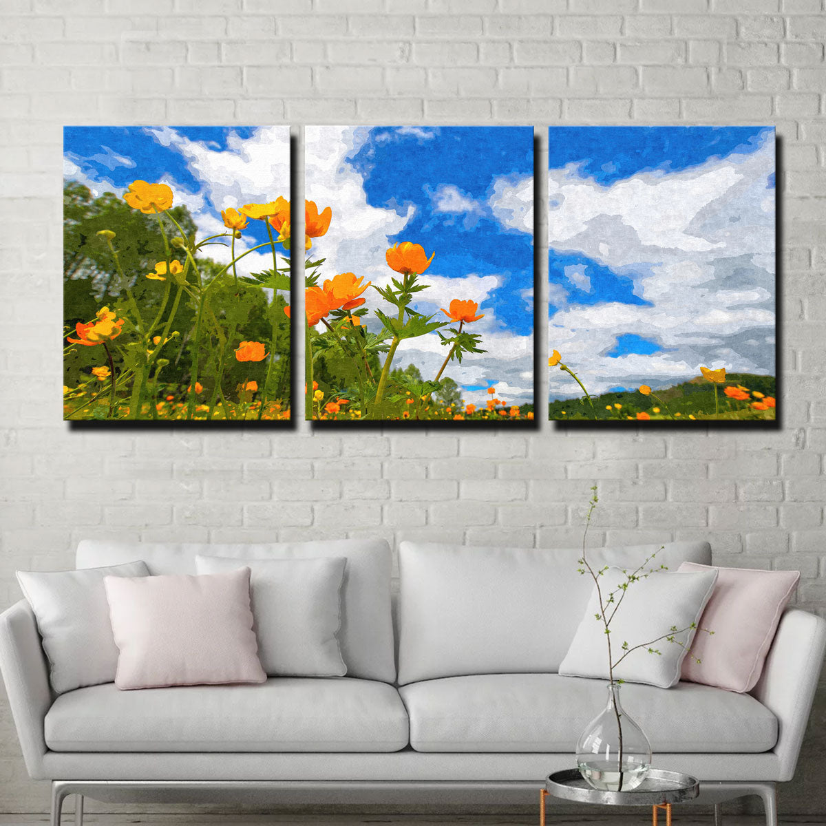 California Poppies Under The Blue Skies Wall Art
