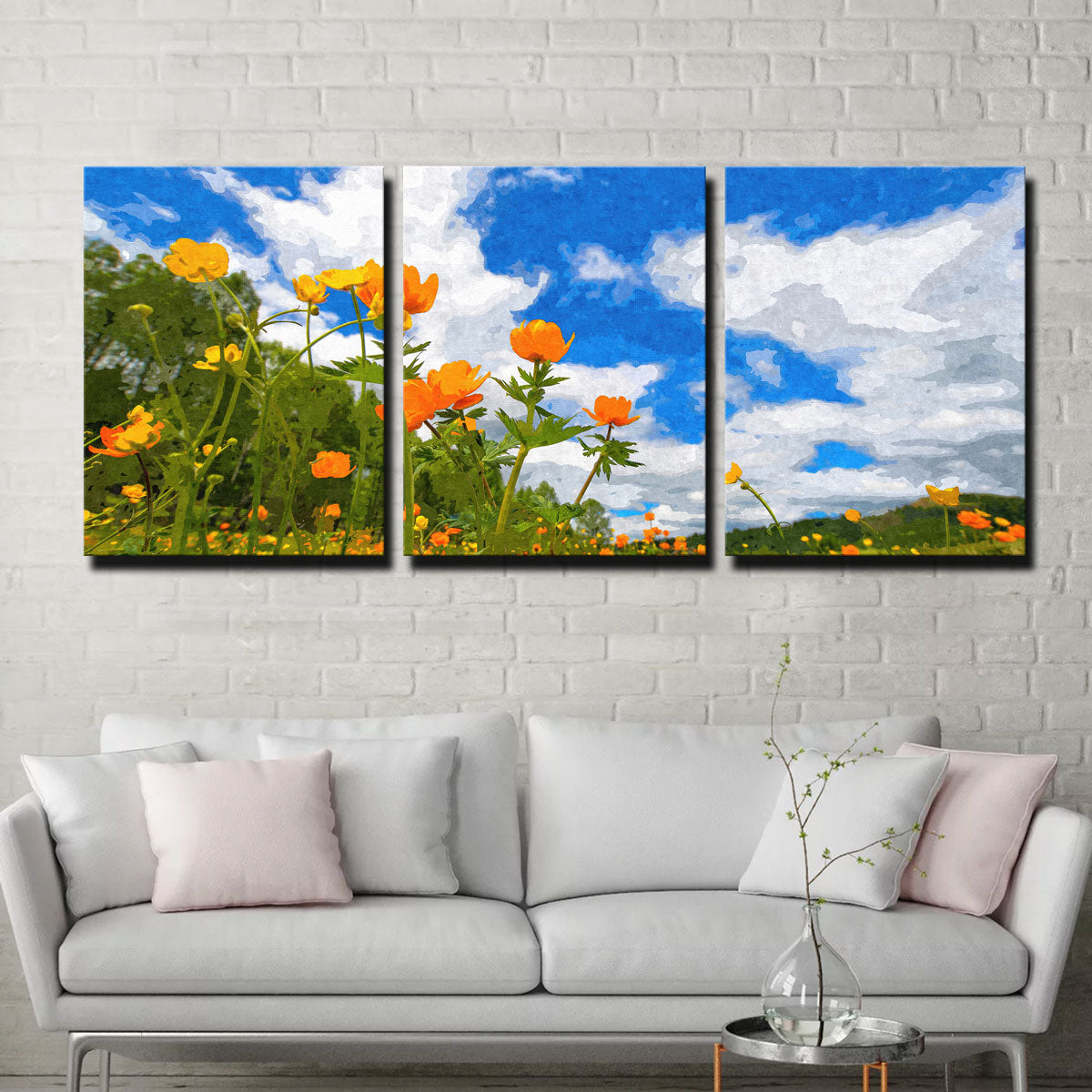 California Poppies Under The Blue Skies