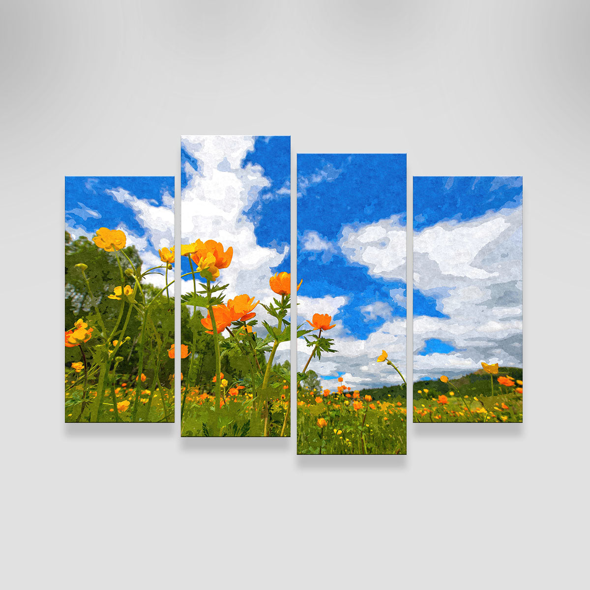 California Poppies Under The Blue Skies Wall Art