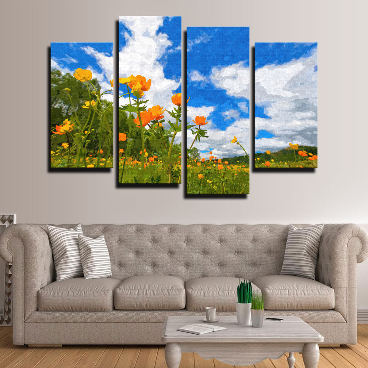 California Poppies Under The Blue Skies Wall Art