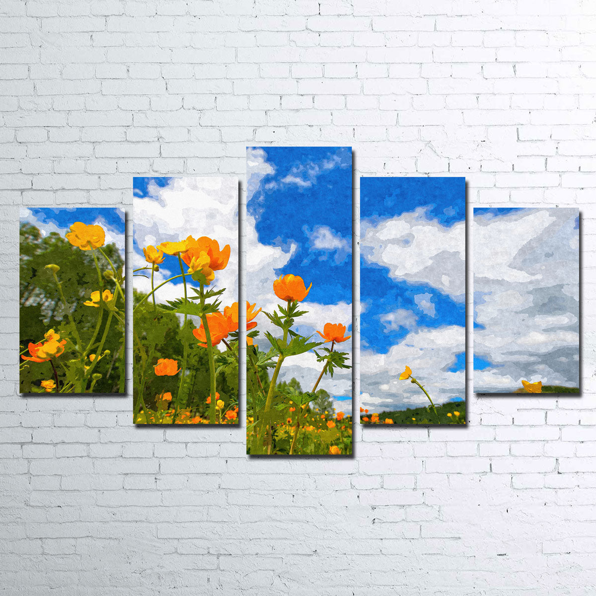 California Poppies Under The Blue Skies Wall Art