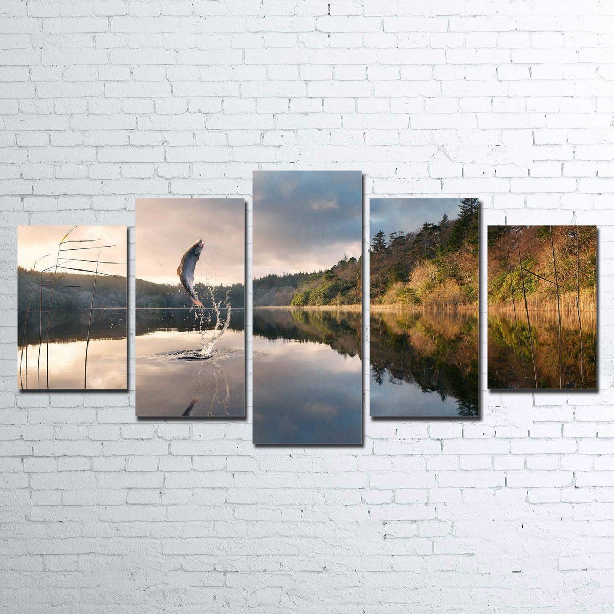 Canvas - Jumping Fish 5 Piece Canvas Set