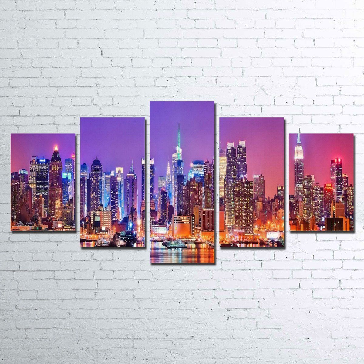 Canvas - New York Skyline 5 Piece Canvas Set