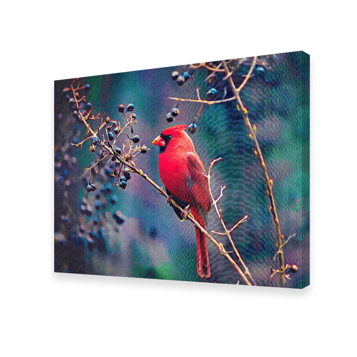 Cardinal and Berries Wall Art