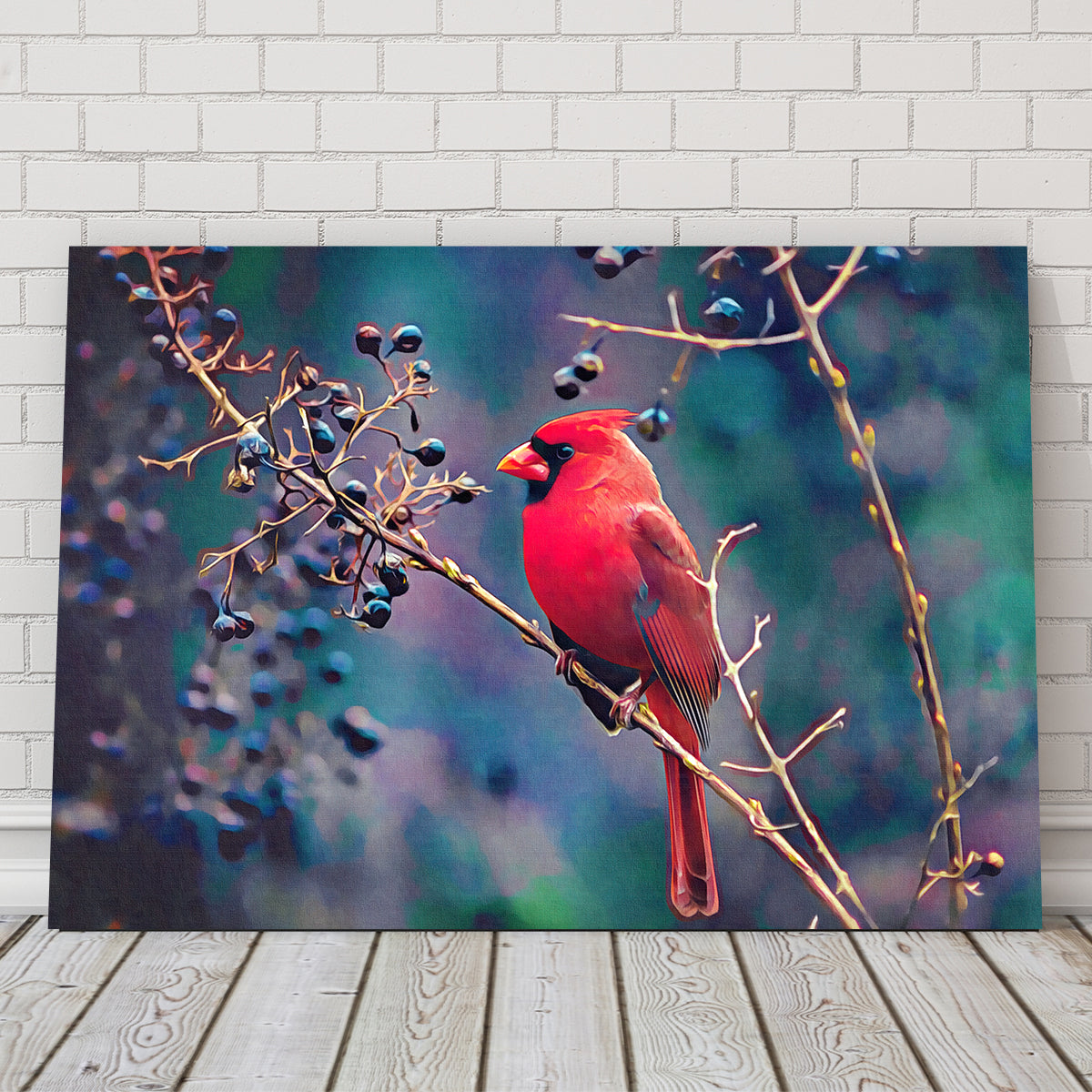 Cardinal and Berries Wall Art