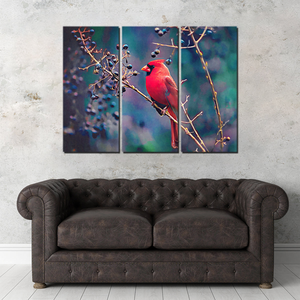 Cardinal and Berries Wall Art