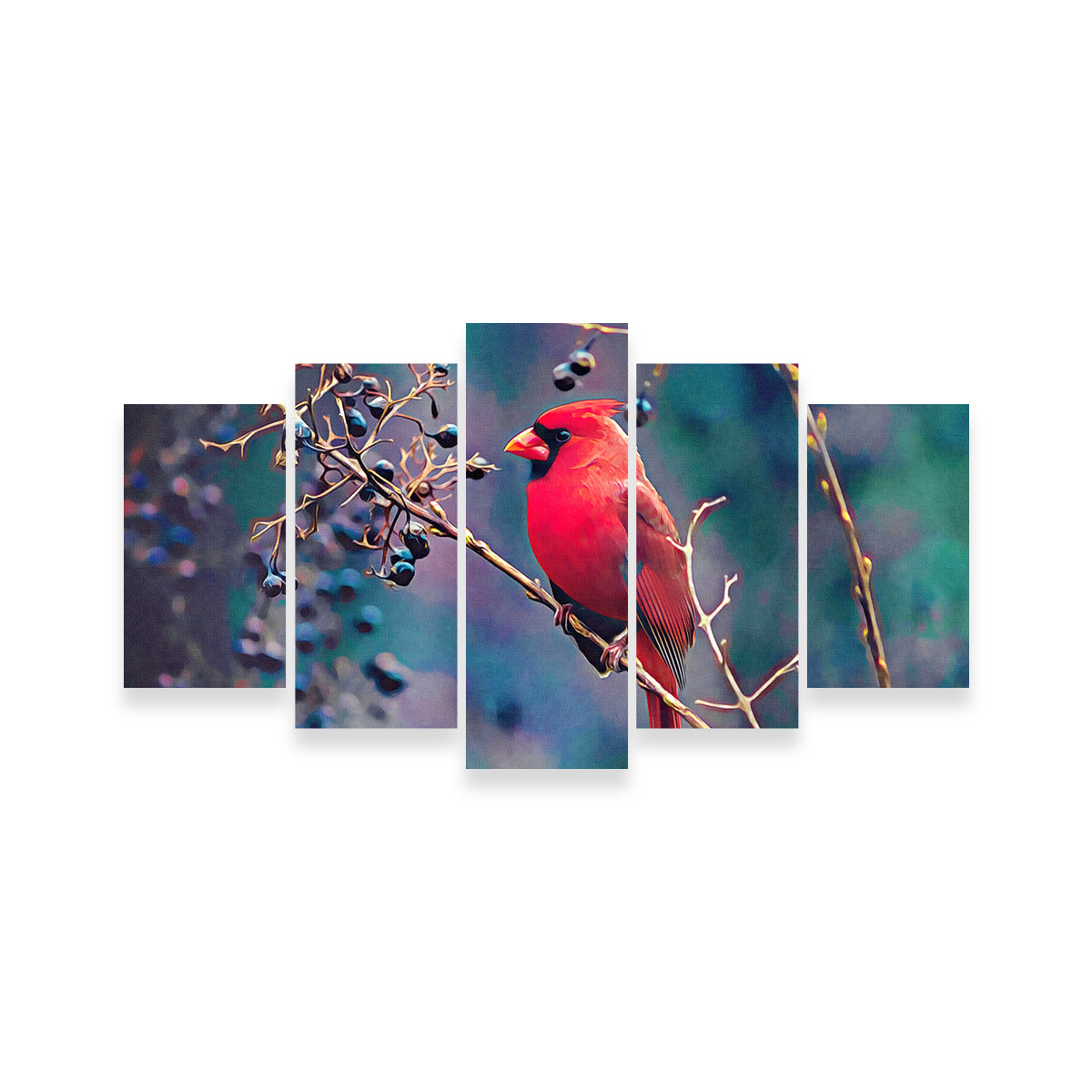 Cardinal and Berries Wall Art