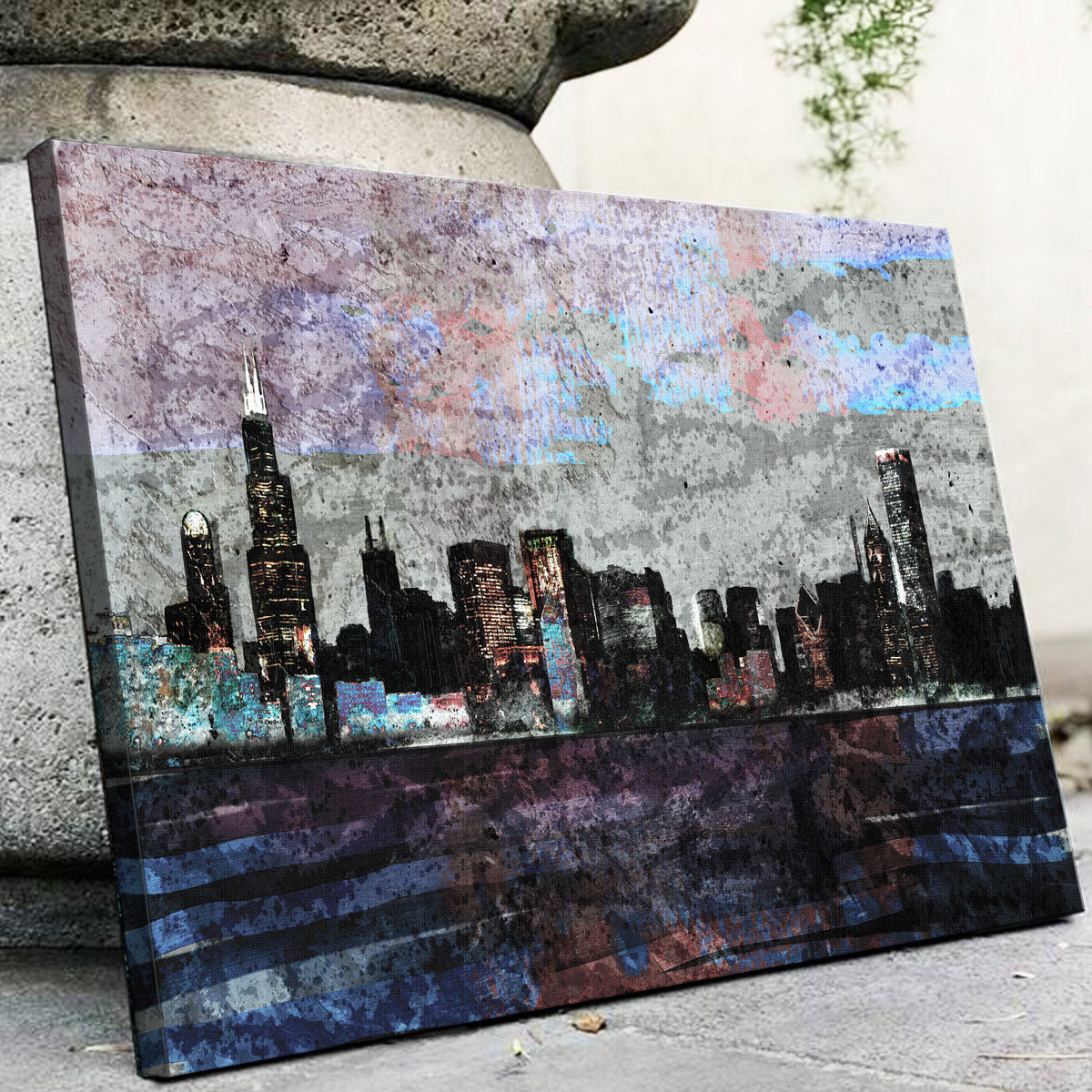 Dusk Chicago Skyline Wall Art
