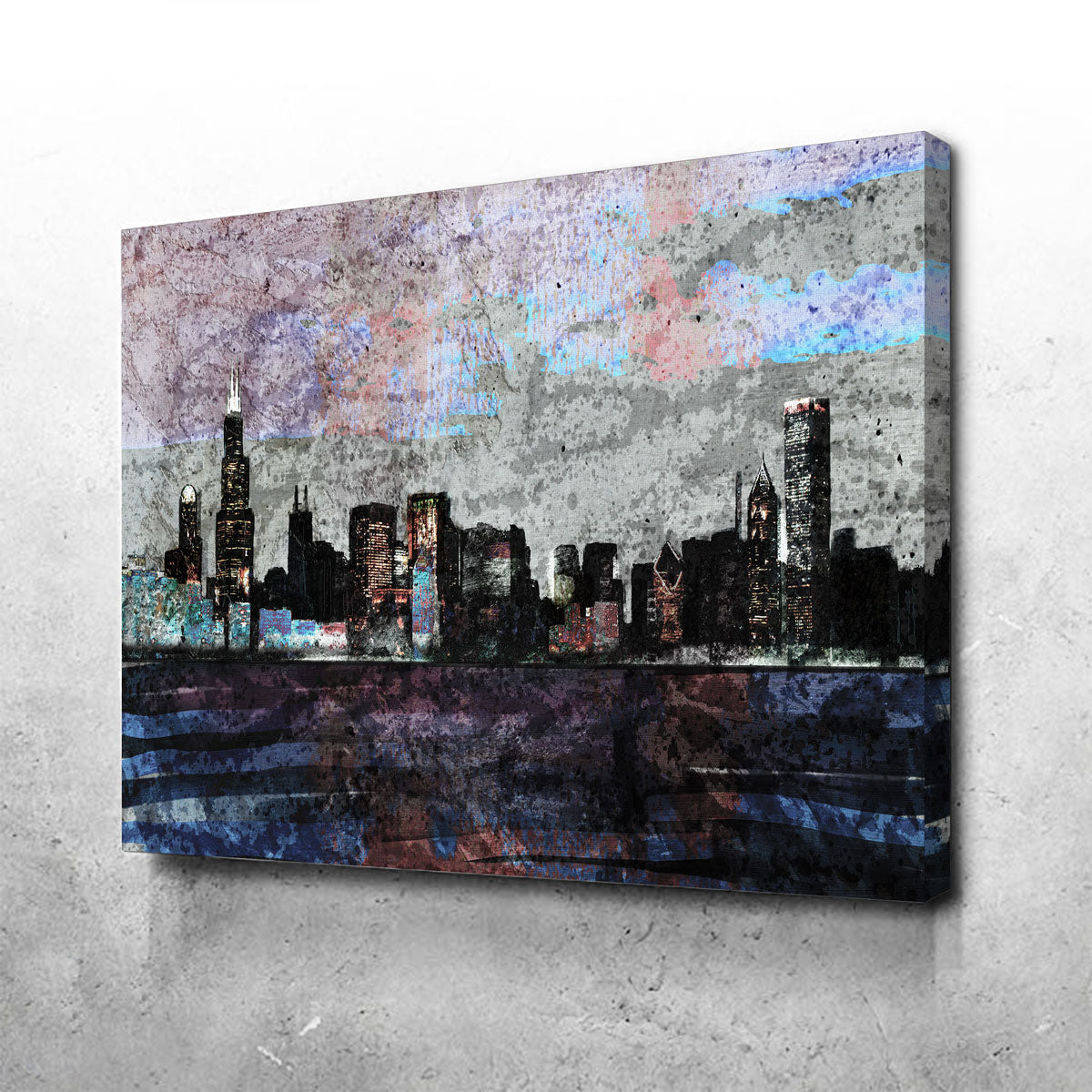 Dusk Chicago Skyline Wall Art