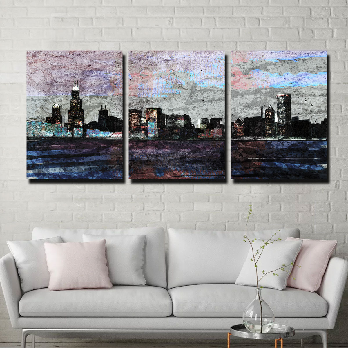 Dusk Chicago Skyline Wall Art