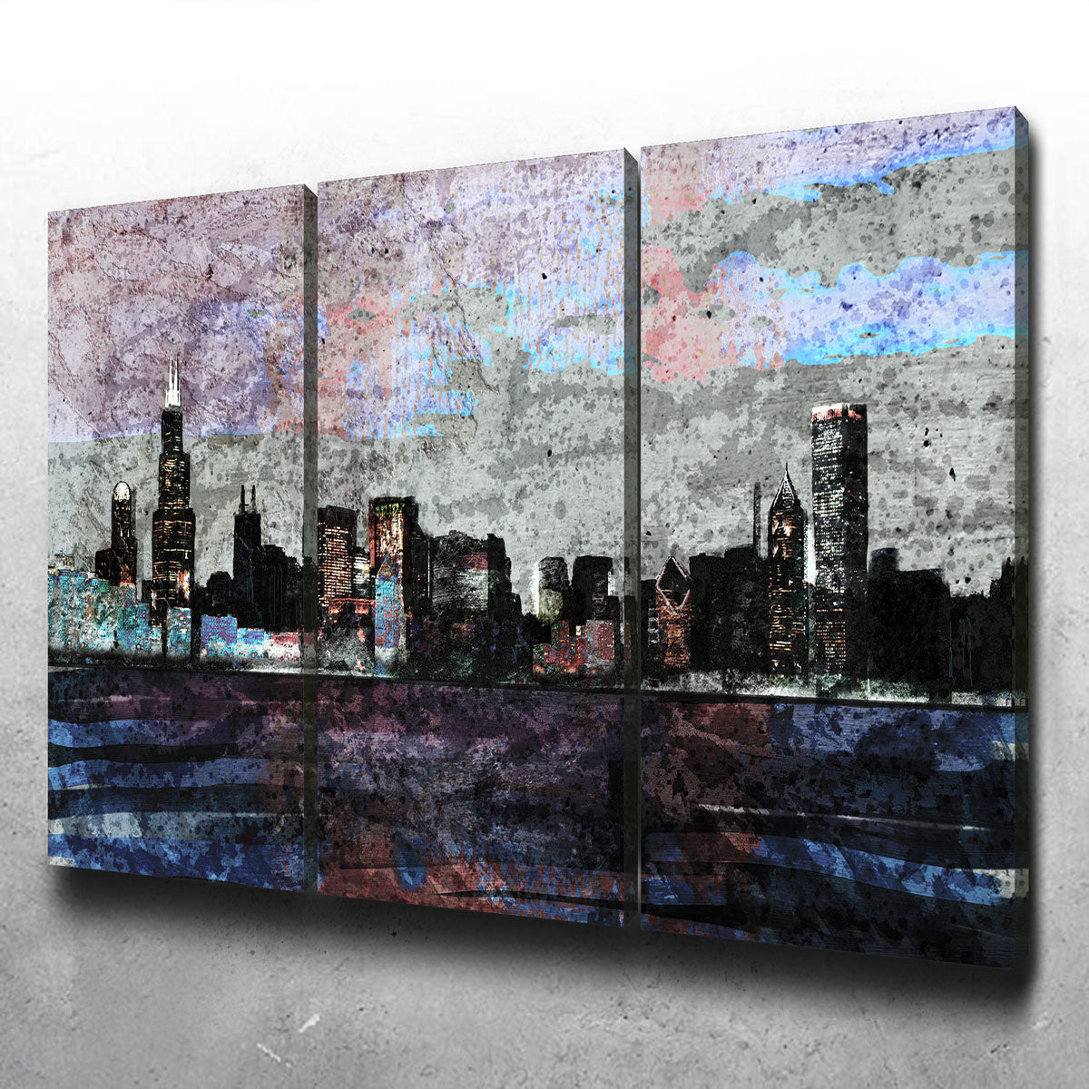 Dusk Chicago Skyline Wall Art