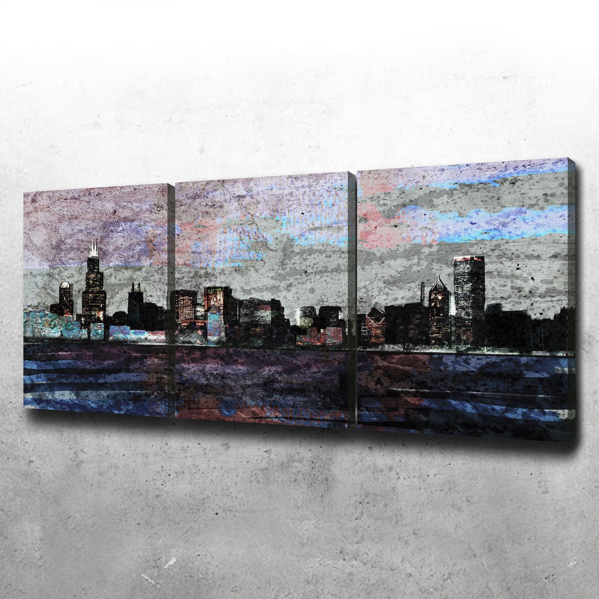 Dusk Chicago Skyline Wall Art