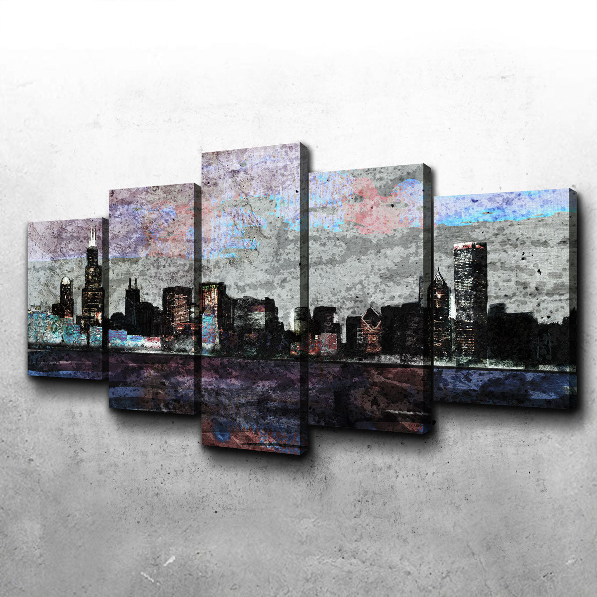 Dusk Chicago Skyline Wall Art